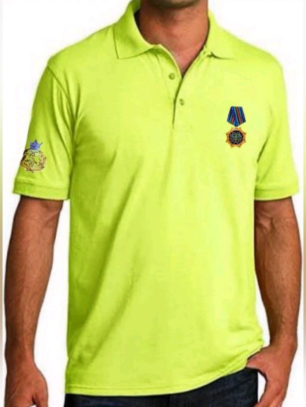 New XL/2XL Yacht Cruise Nautical Sailing Navy Marine Maritime Polo Shirt. Unisex